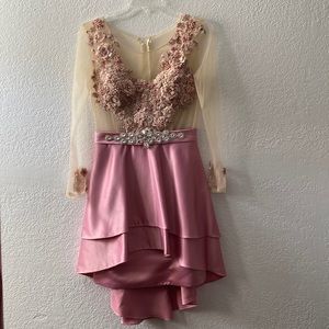 Blush pink mesh dress perfect for spring and summer